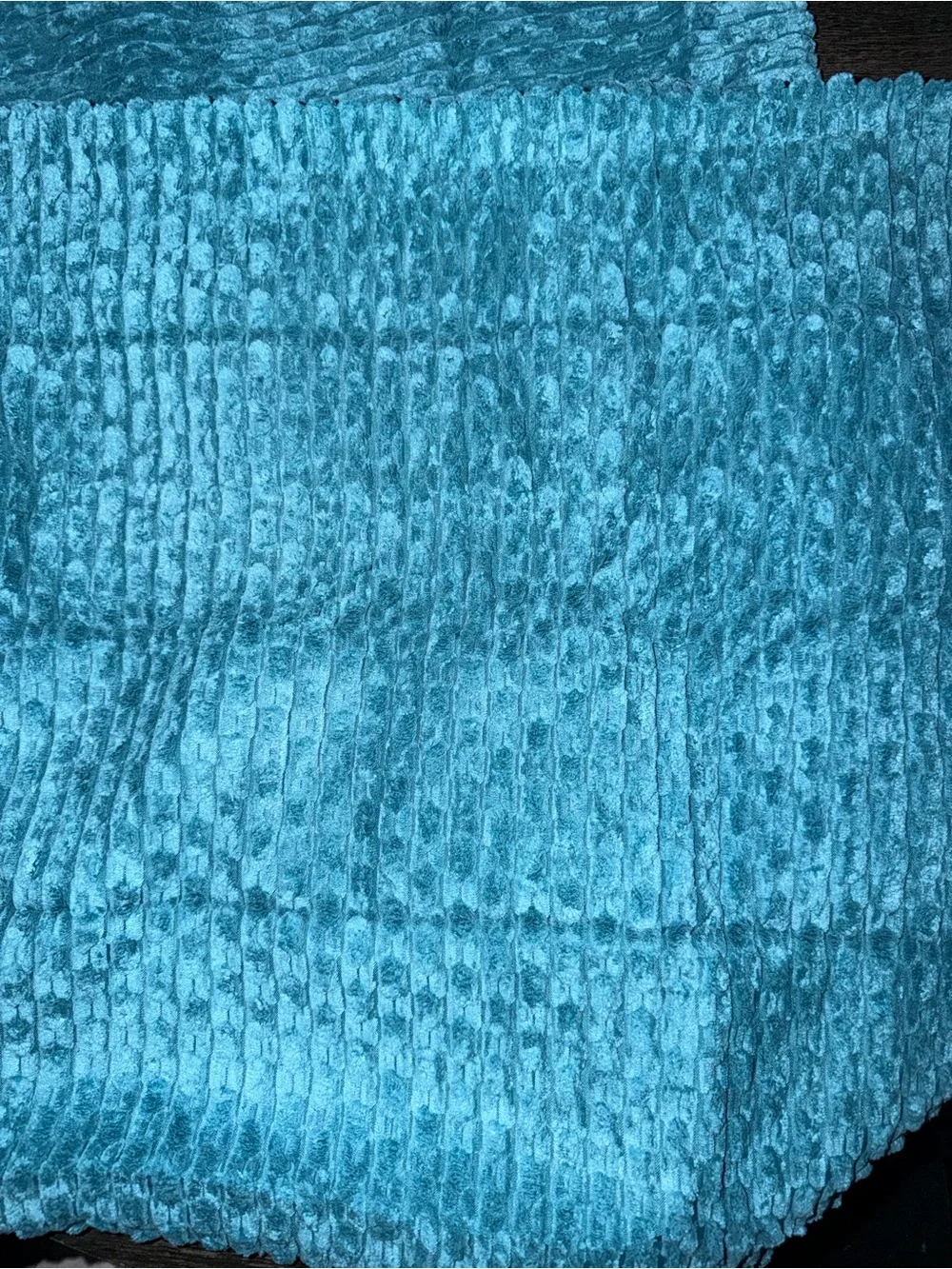 Textured Teal Knit Throw Pillow Cover Pair